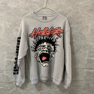 Hellstar Records Grey Crew Neck Cotton